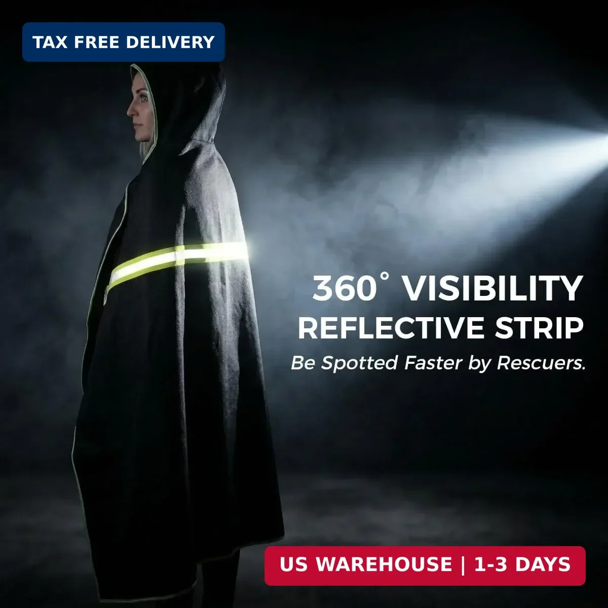 Fireproof Cloak with Hood – Fiberglass Free Fire Blanket Emergency for Home, 180