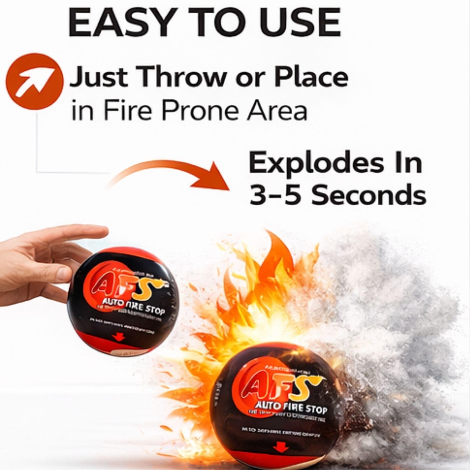 Large AFS Fire Ball Automatic Dry Powder Fire Extinguisher For Cars House