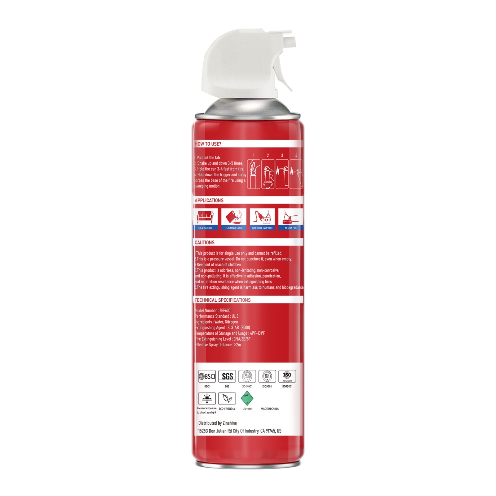 Portable Mini Fire Extinguisher Spray for Kitchen Home Car Emergency Safety