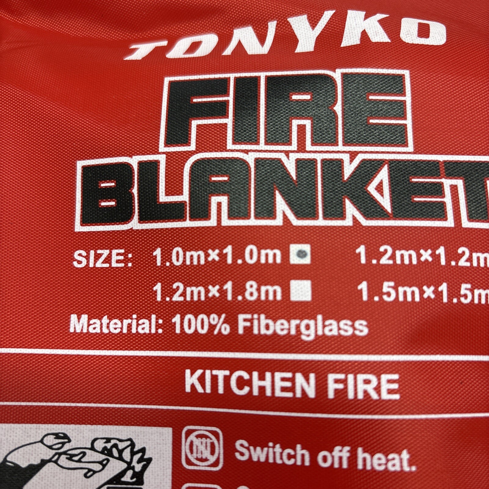 TONYKO Premium Fire Blanket 1.0 X 1.0 Metre * 3 PACK * (B2)