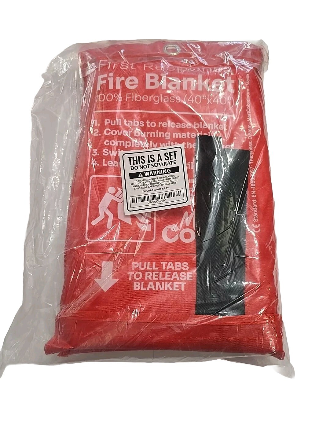 New First Response Fire Blanket 2 Pack. Fire Protection. 40”X40” New Unused.