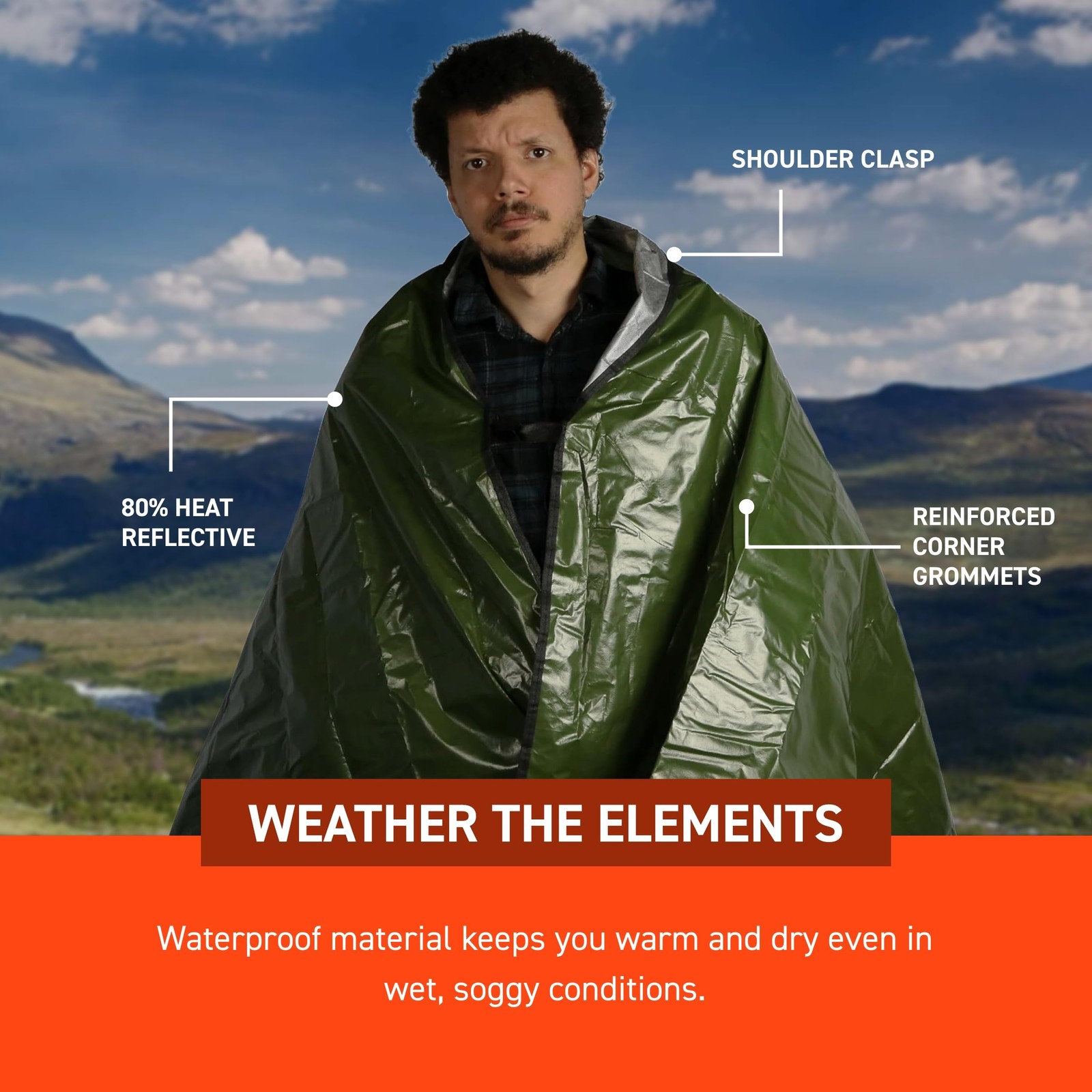 S.O.L. Survive Outdoors Longer SOL Sport Utility Blanket – Green