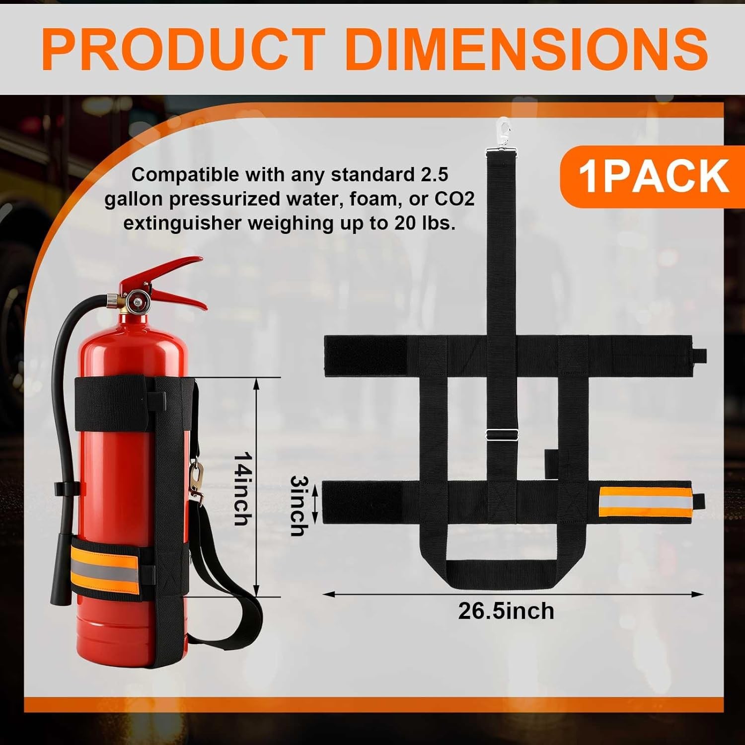 1 Pcs Adjustable Fire Extinguisher Carrying Strap Firefighter Accessory Wild …