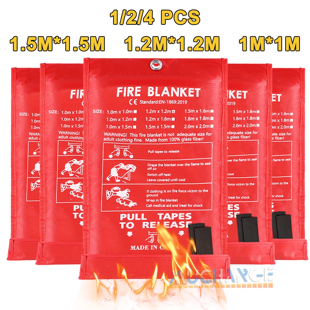 Fire Blanket Home Office Fireproof Quick Release Home Office Kitchen Prepare