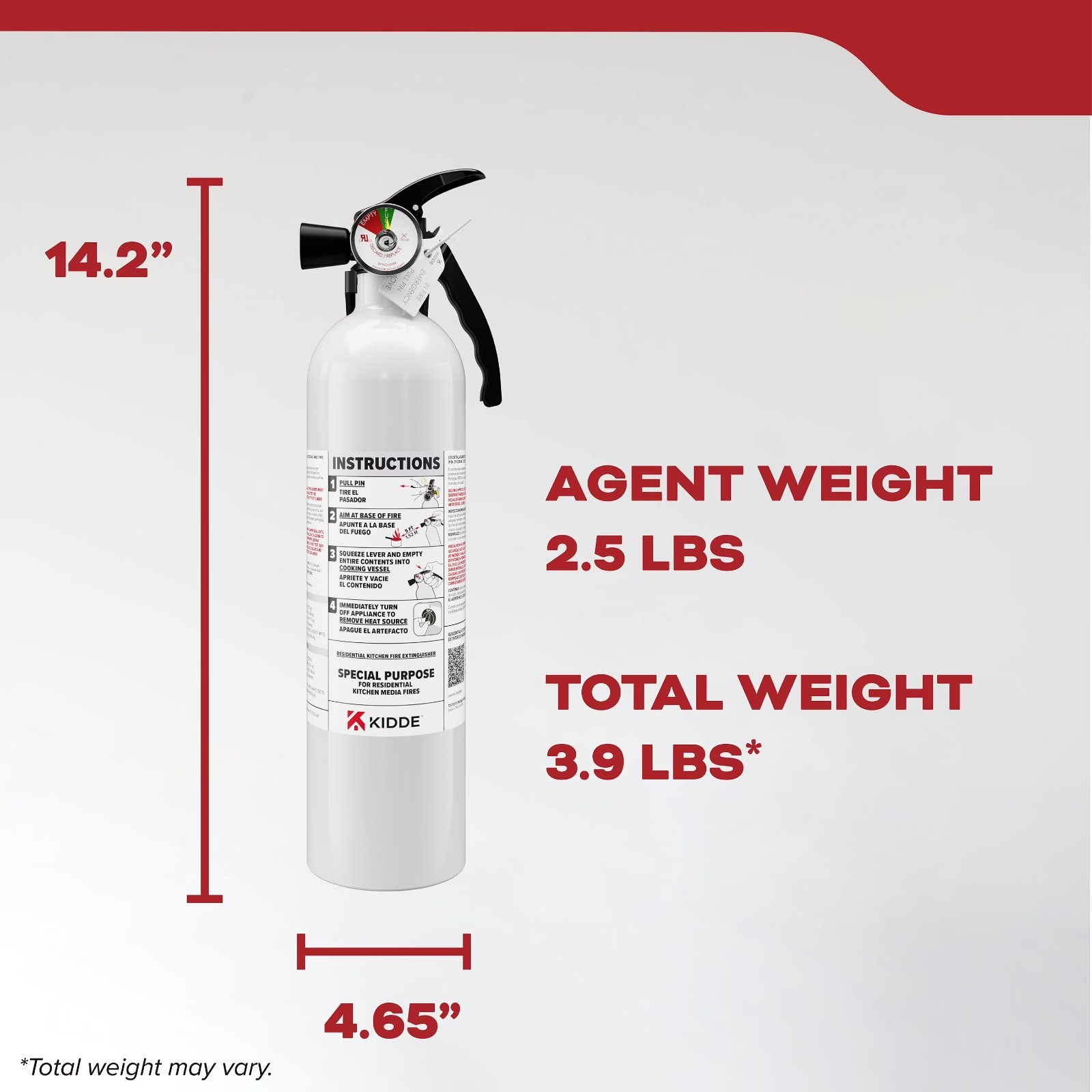 (2 pack) Kidde Fire Extinguisher for Kitchen, Residential, Single-Use, 711A