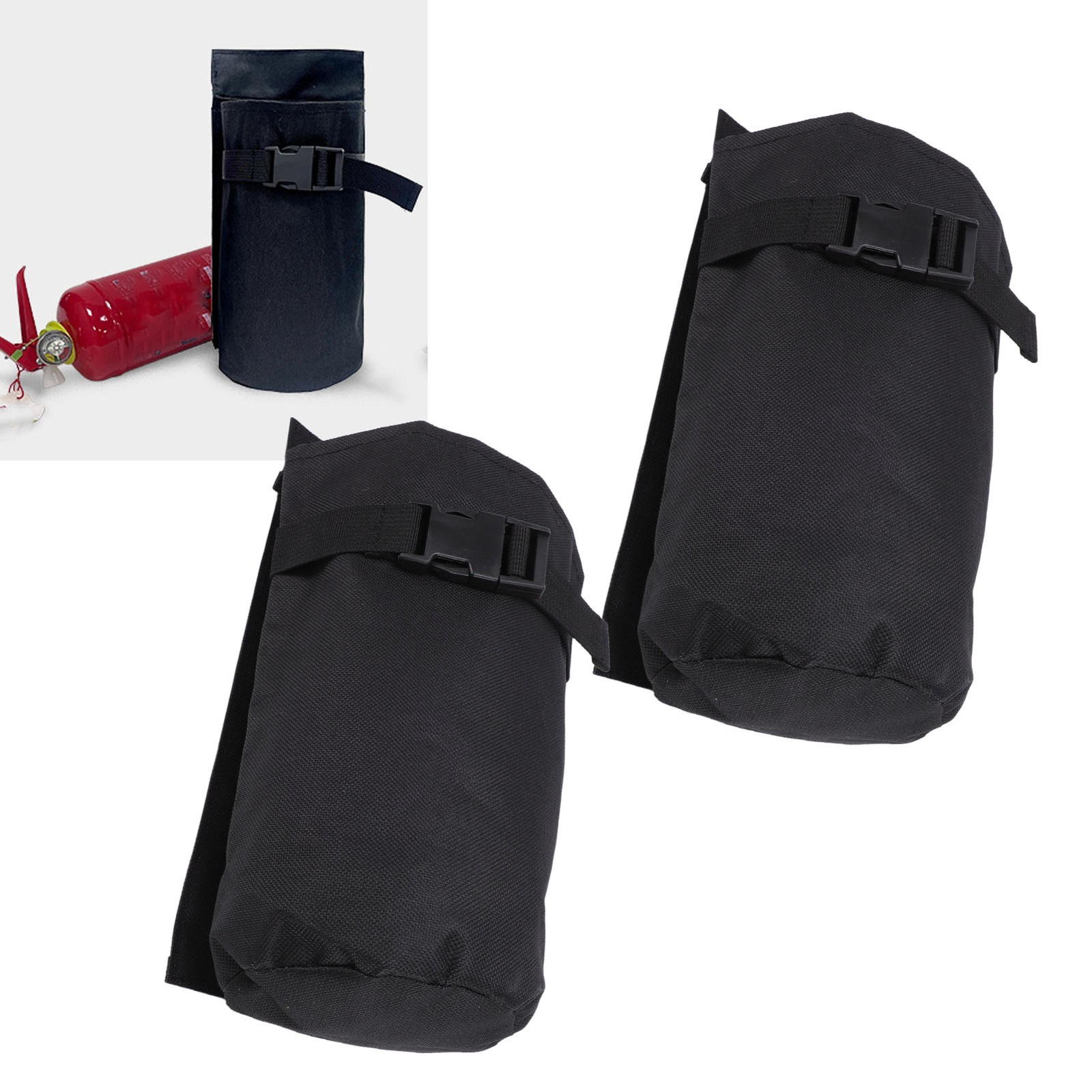 2PCS Car Fire Extinguisher Bag 600D Oxford Cloth Fire Extinguisher Holder Trunk