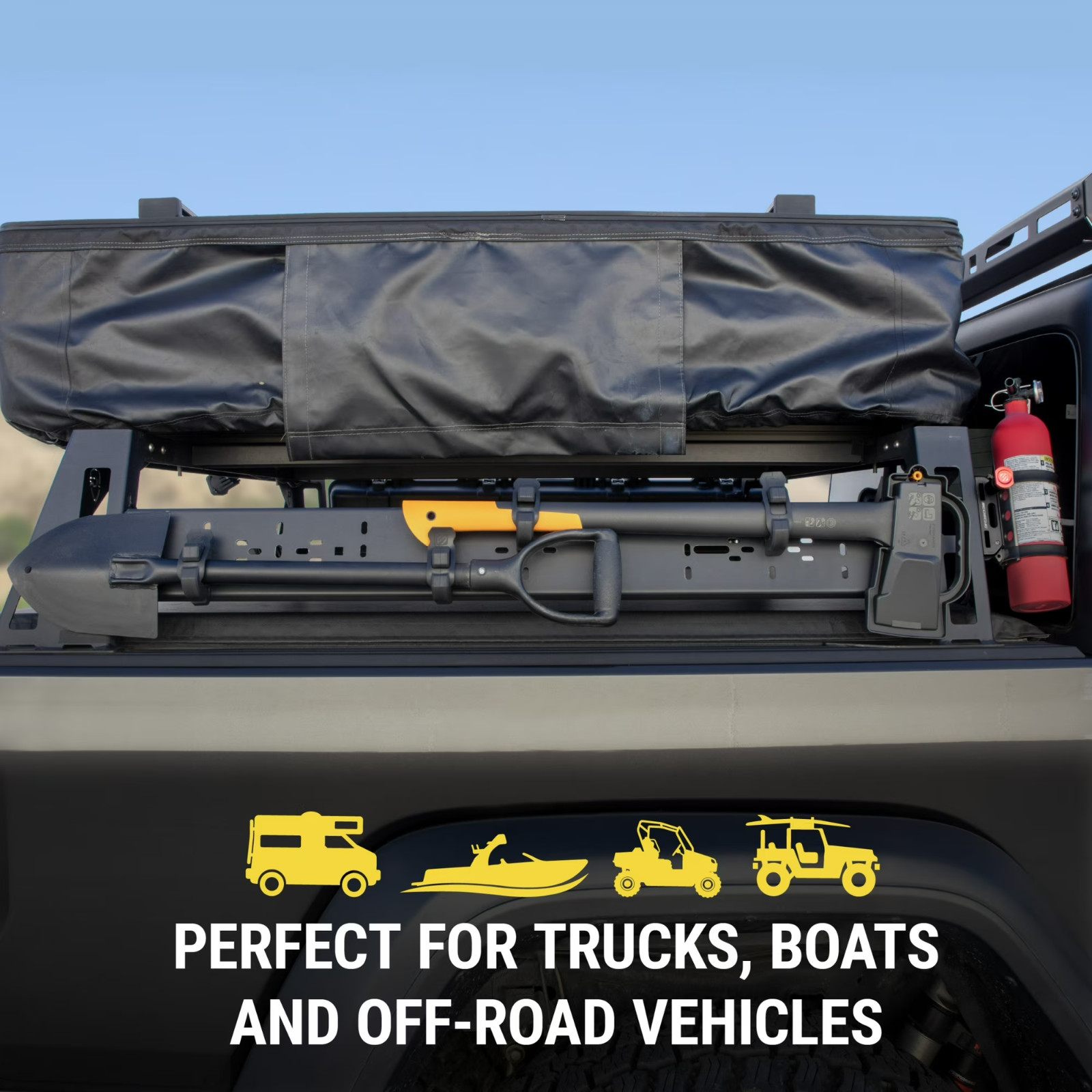 Universal Fire Extinguisher Mount, Quick Release UTV Accessories.
