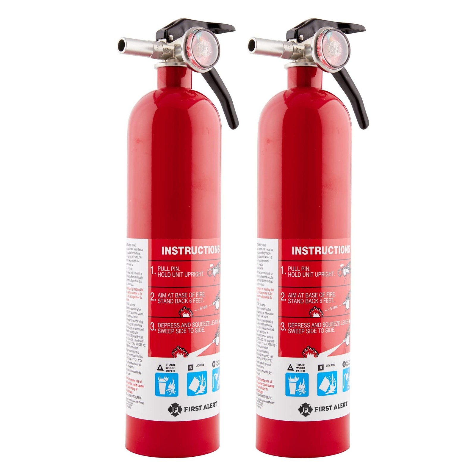Paquete De 2 Extiguidores Extintor Contra Fuego Para Hogar Casa Oficina Negocio