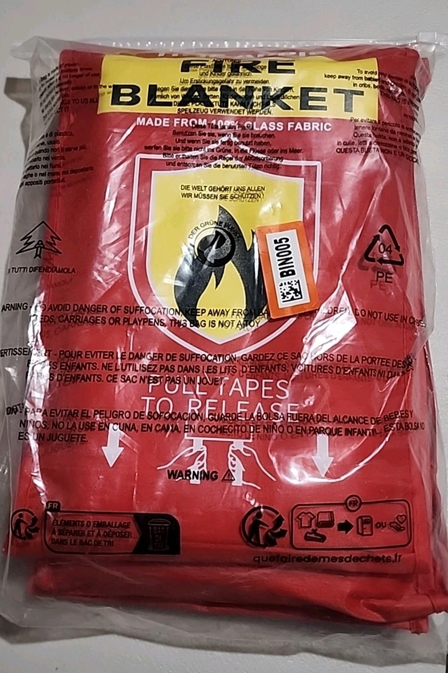 New Time Appis 4 Pack Fire Blanket Glass Fabric 39″x39″