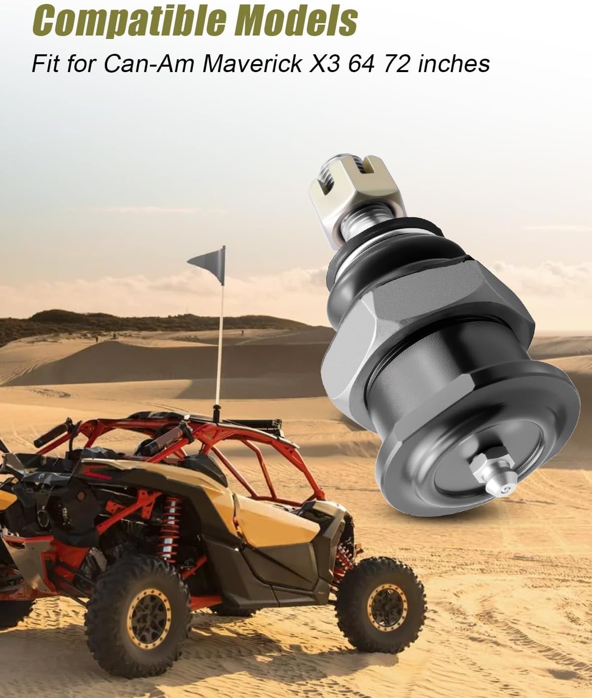 Heavy Duty Ball Joint Fit for Can-Am Maverick X3 64 72 inches Replace