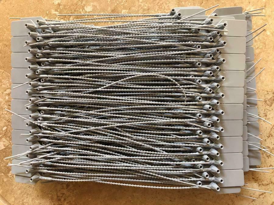 🔥🧯50-(GREY) FIRE EXTINGUISHER TAMPER PROOF “FLAG” SAFETY SEALS U.L. APPROVED