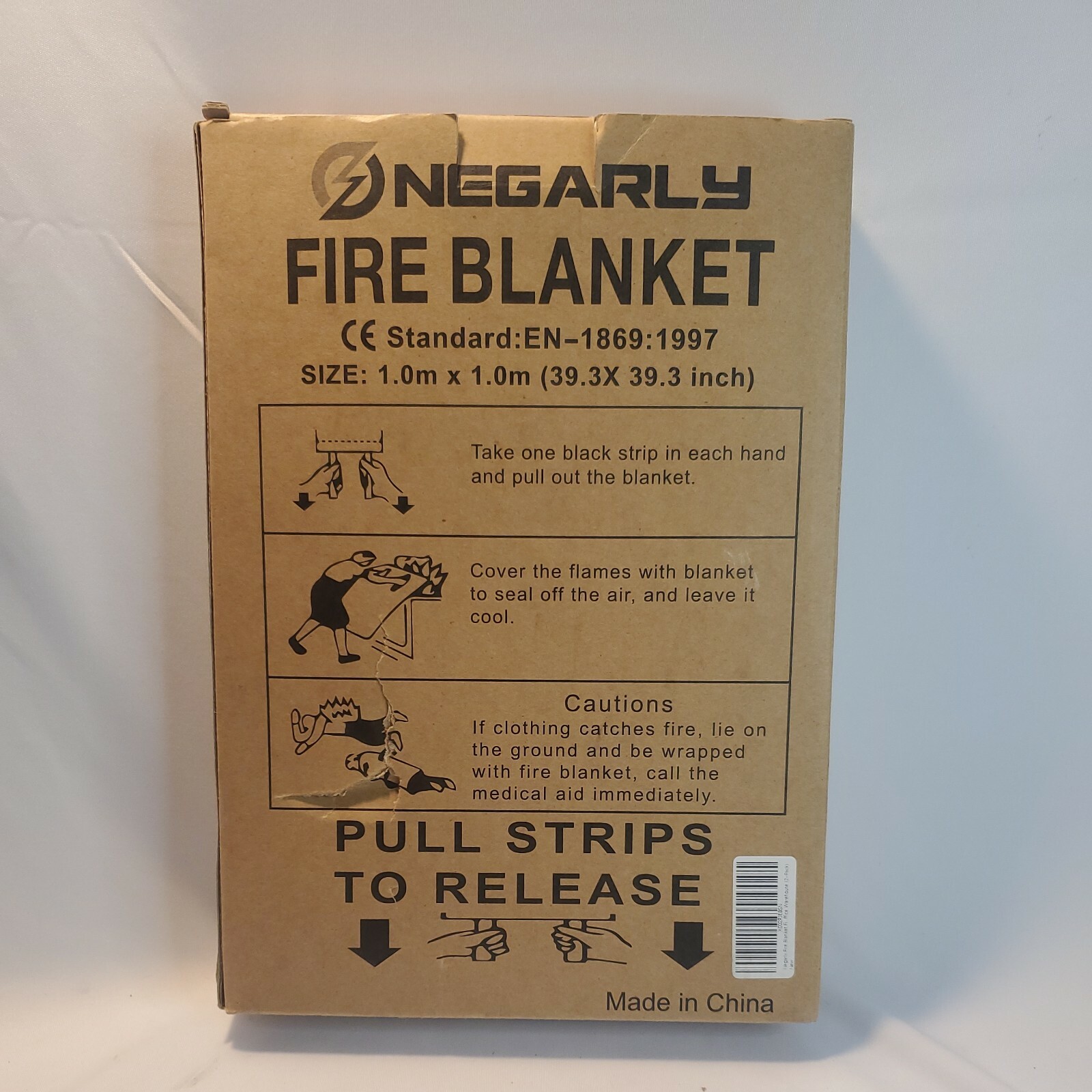 Emergency Fire Blanket Quick Release In Case For Home Office Car 1mx1mx0.3mm