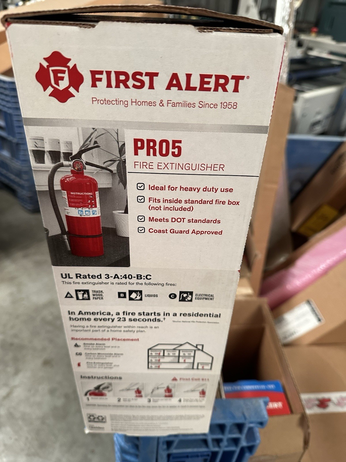 First Alert PRO5 10lb Fire Extinguisher UL Rated 3A 40B C Heavy Duty