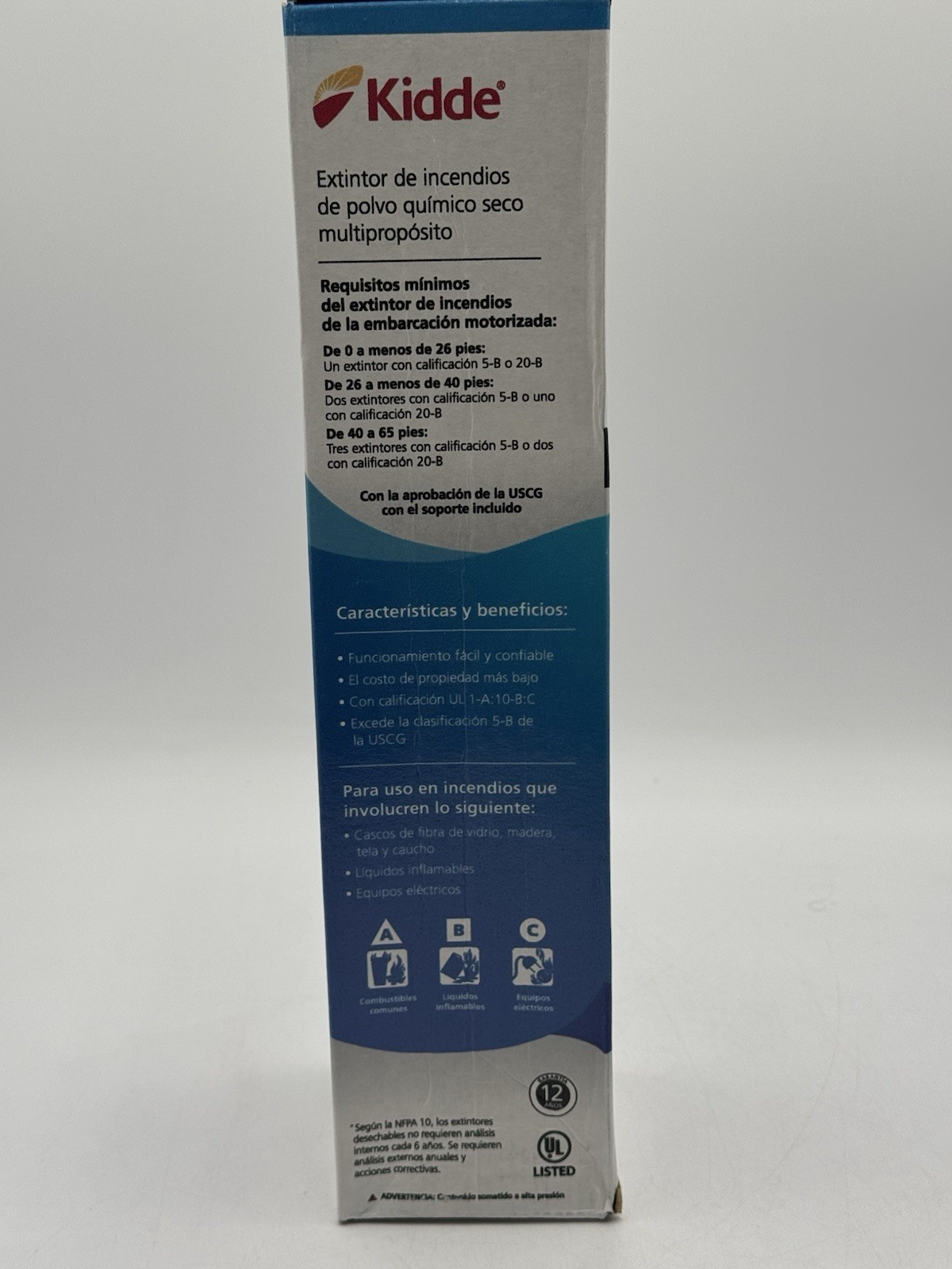 Fire Extinguisher for Boats, Single-Use 1A10BC