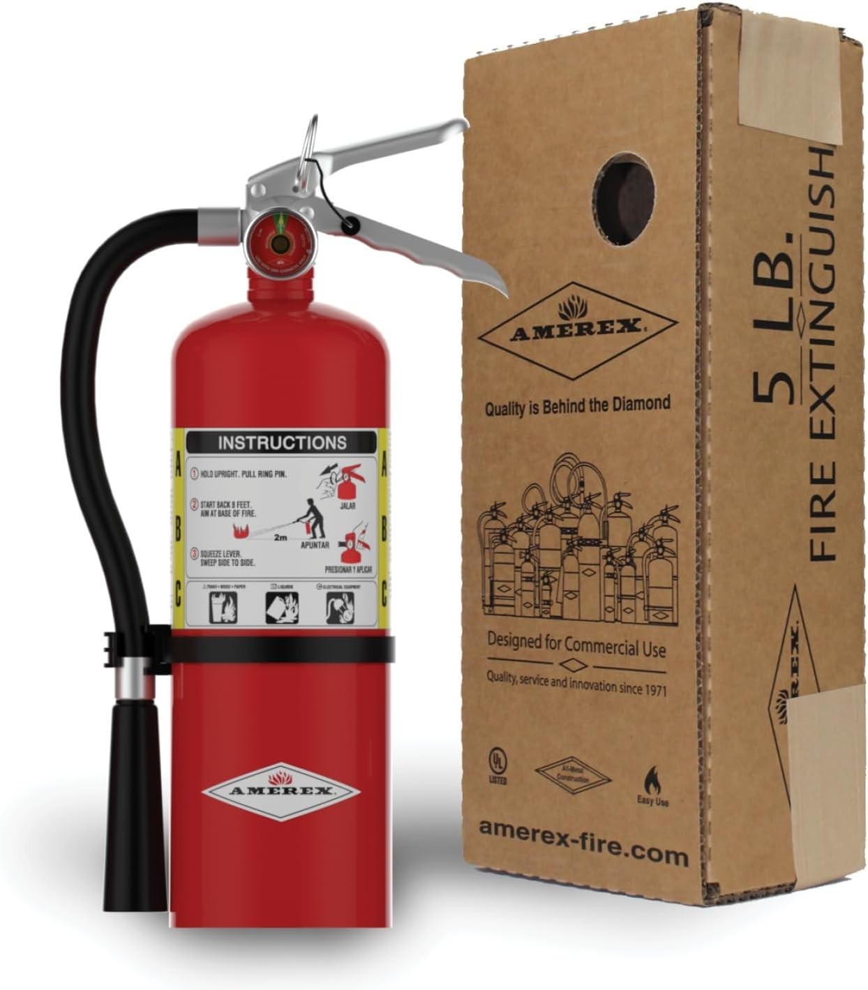 Durable 5 lb Fire Extinguisher – 14 Seconds Discharge for Home & Office Safety