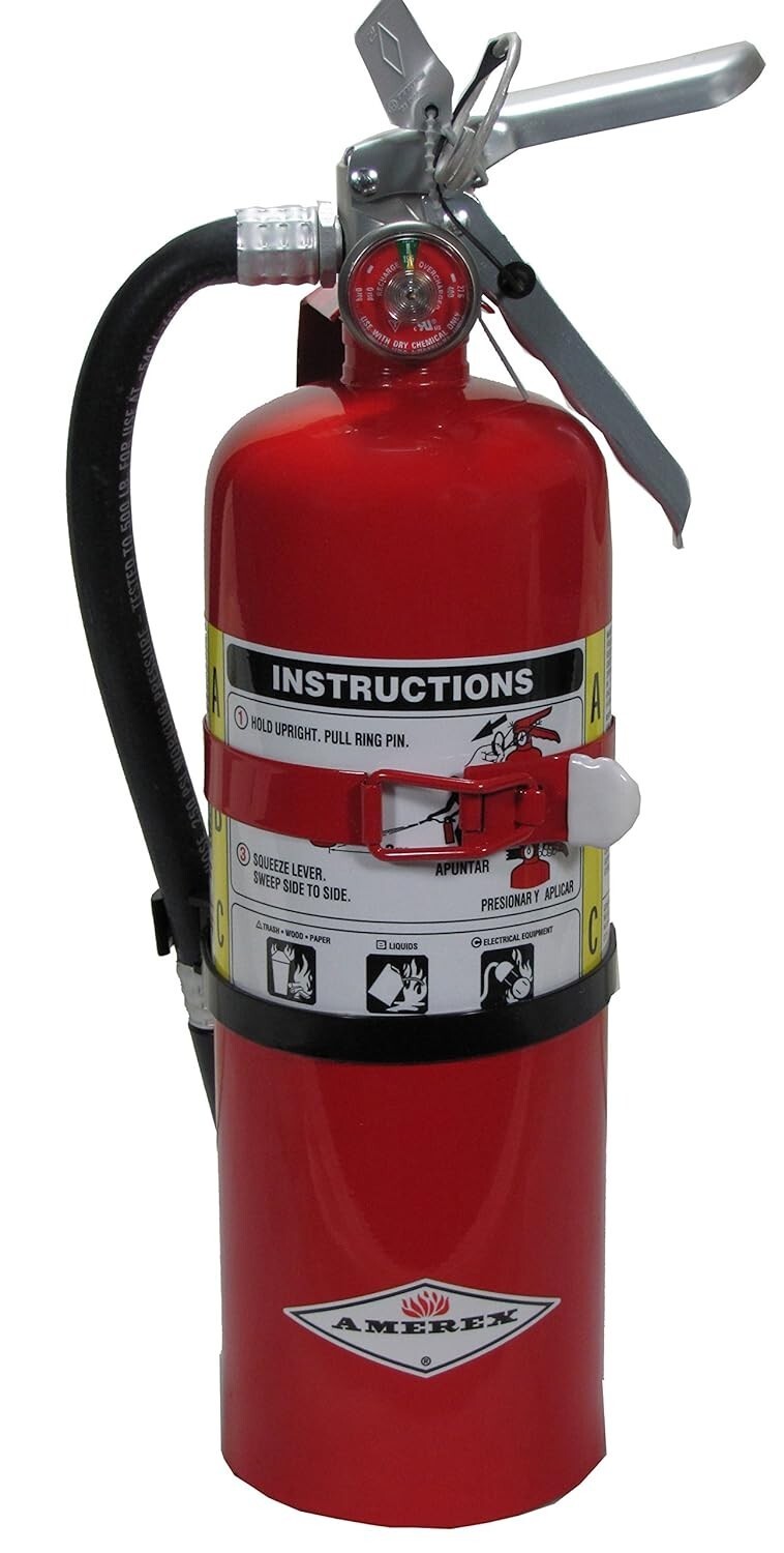 Amerex B402T 5lb ABC Dry Chemical Class Fire Extinguisher W/ Vehicle Bracket