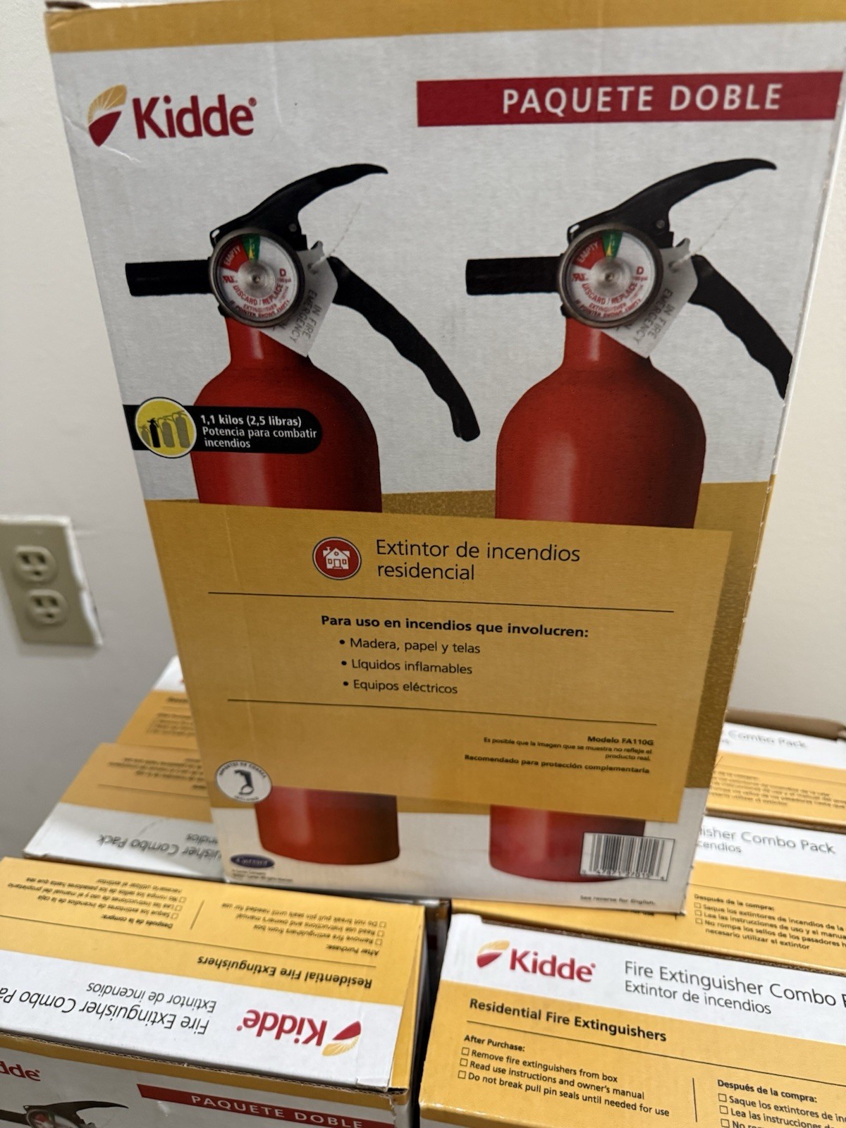 Kidde Fire Extinguisher Twin pack dry chemical powder Multipurpose Extinguisher
