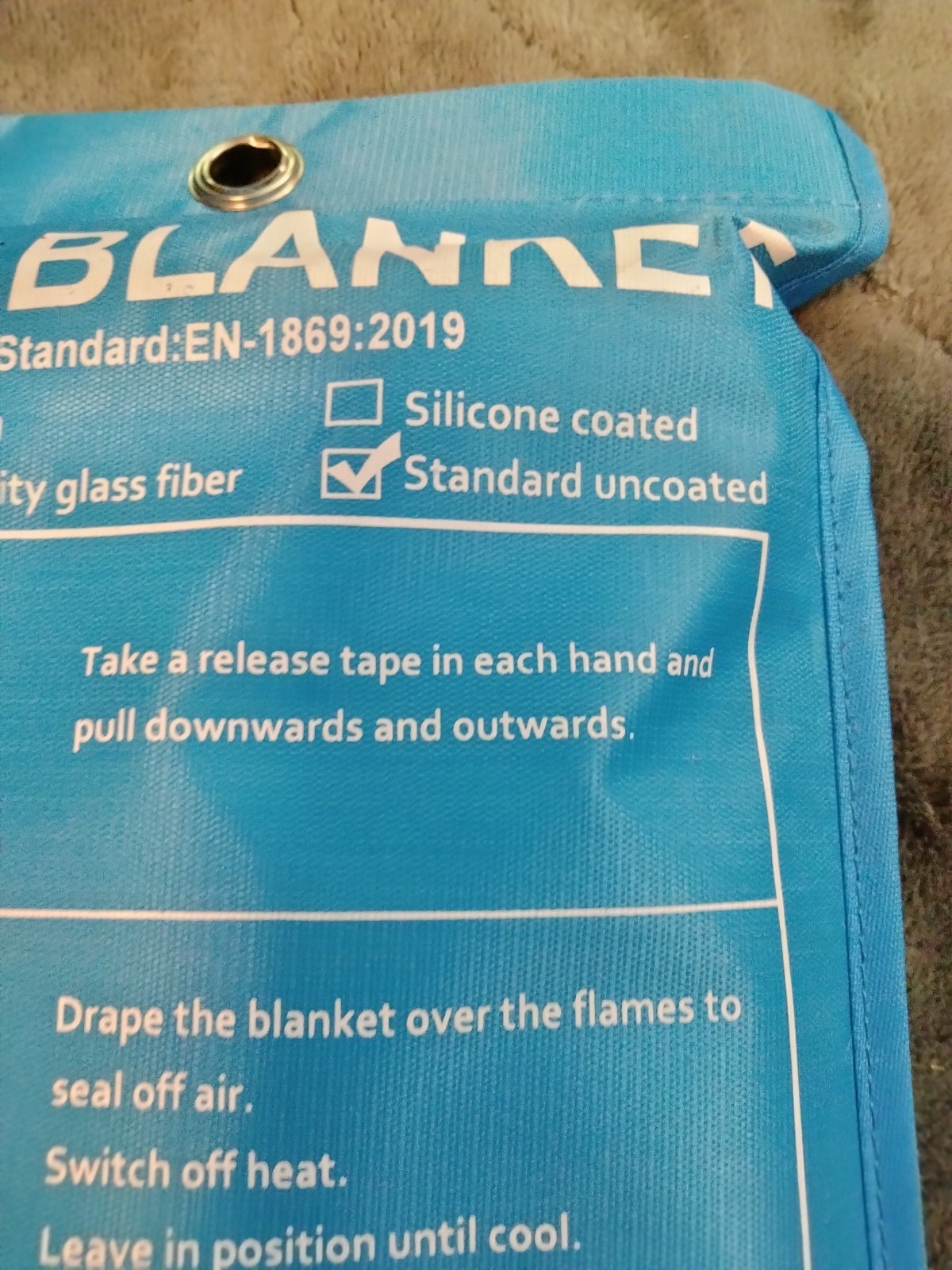 Fire Blanket Standard Uncoated Size 1.0 M By 1.0 M