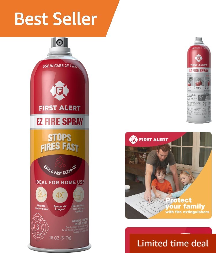 EZ Fire Spray 18 Ounces – Portable Aerosol with Quick Fire Suppression