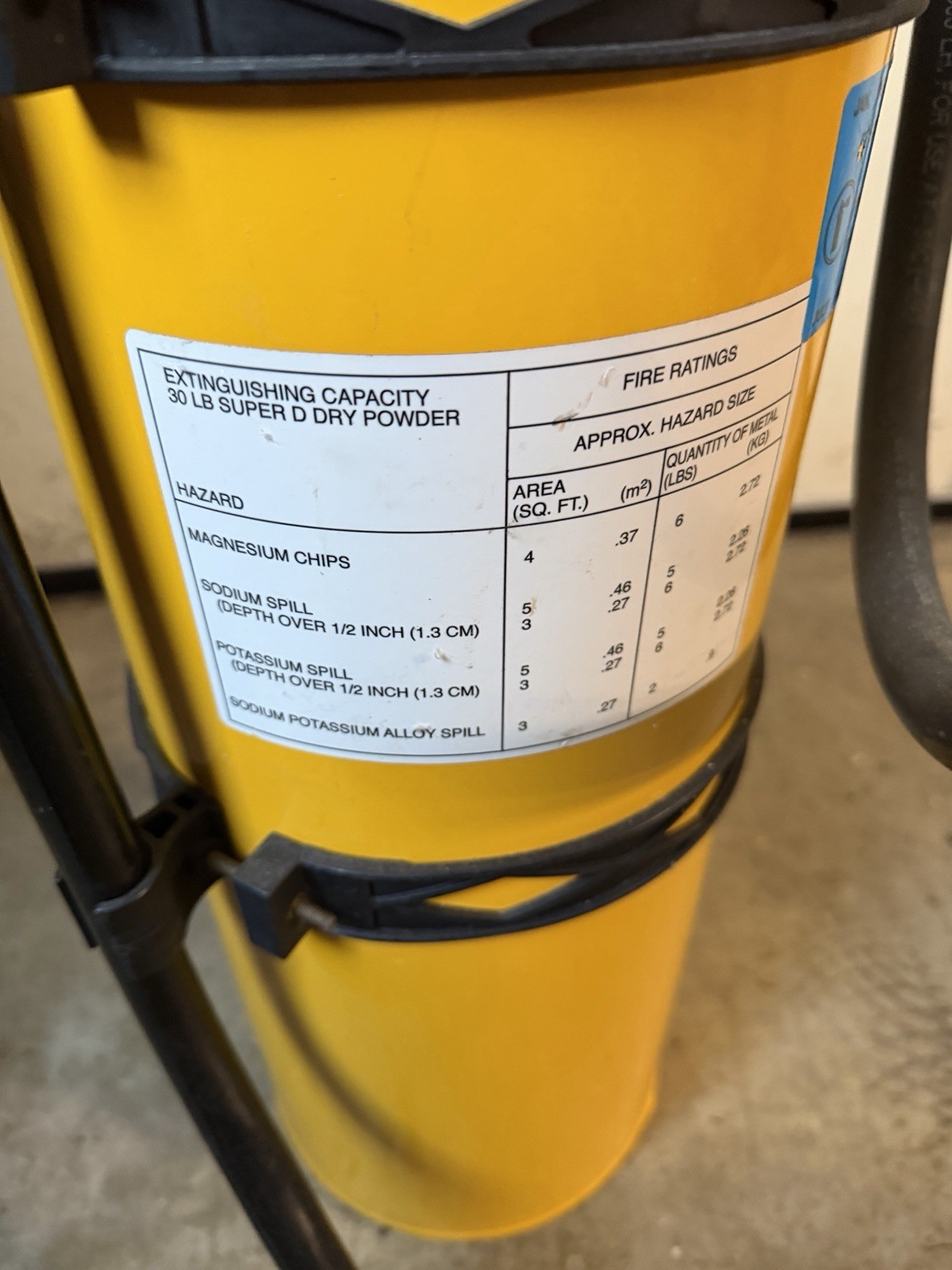 Amerex Super D 30 lb Class D Dry Powder Fire Extinguisher Exp 2024 MPN