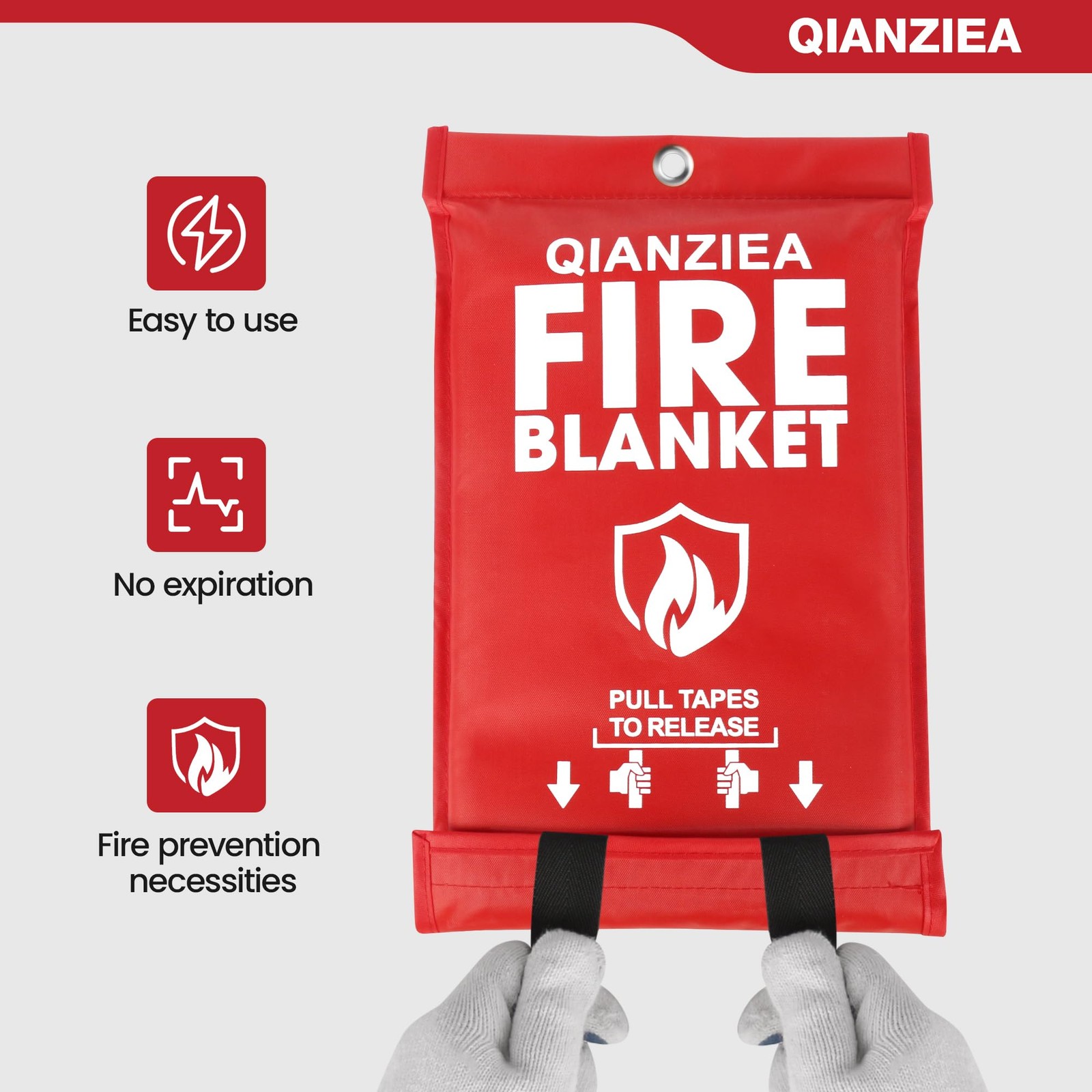 Fire Blanket,2 Pack,40″x40″ Fire Blankets Emergency for Home and Kitchen
