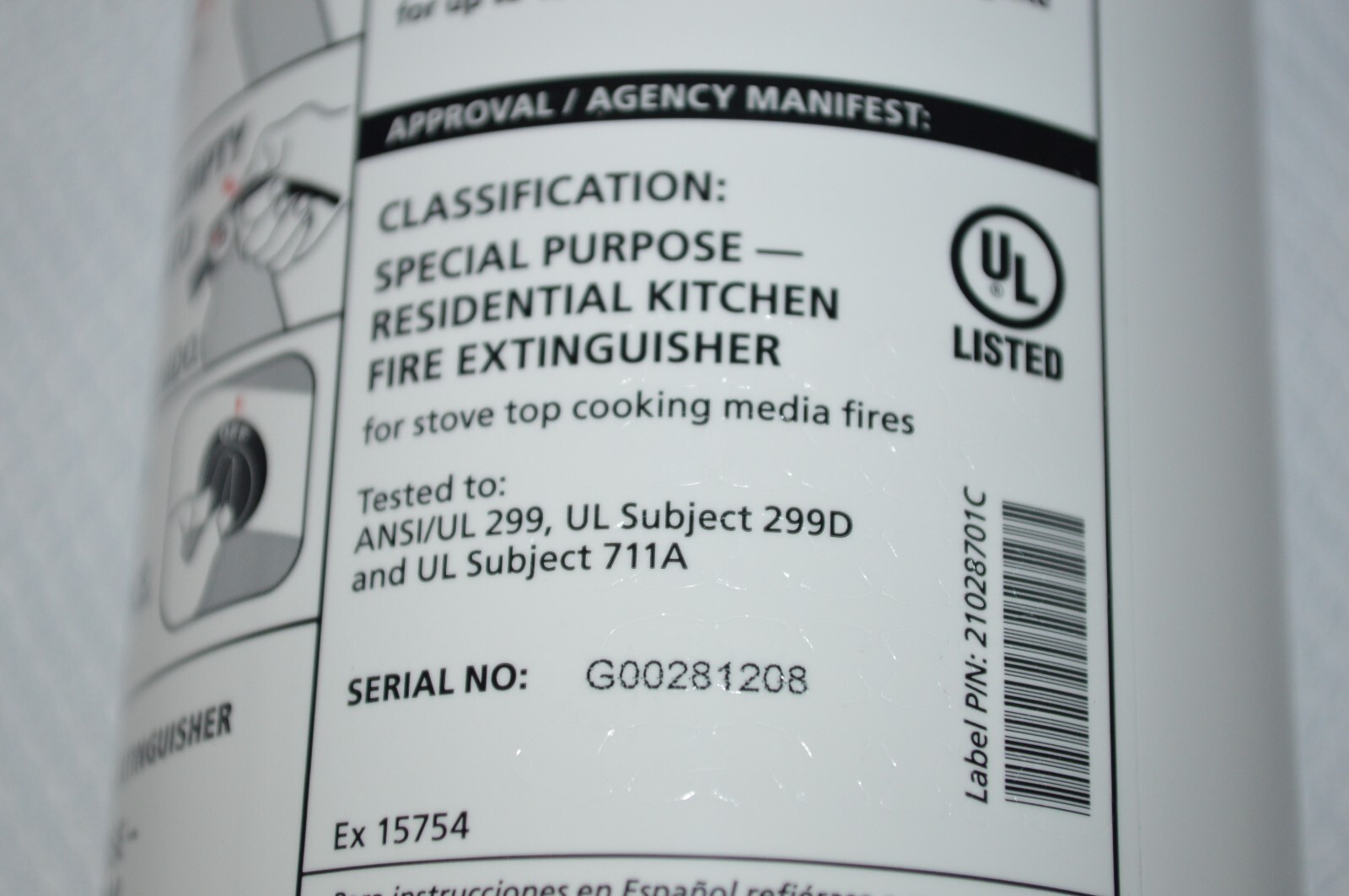 KIDDE ~ KITCHEN FIRE EXTINGUISHER ~ EASY MOUNT BRACKET ~ RESSP ~ DRY CHEMICAL