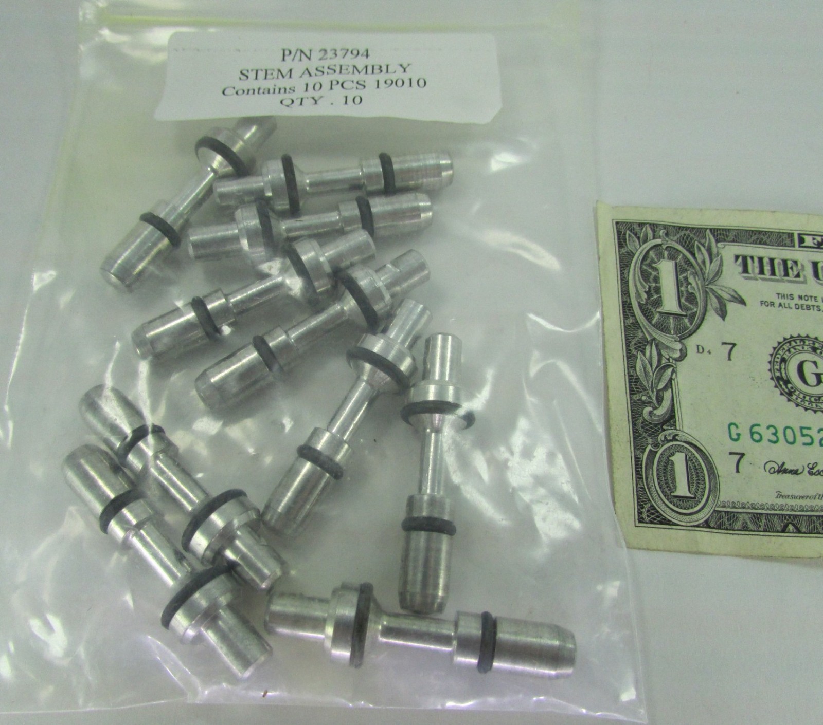 Lot 10 Badger Aluminum Valve Stems w/O-Rings for Dry Chemical Fire Extinguishers