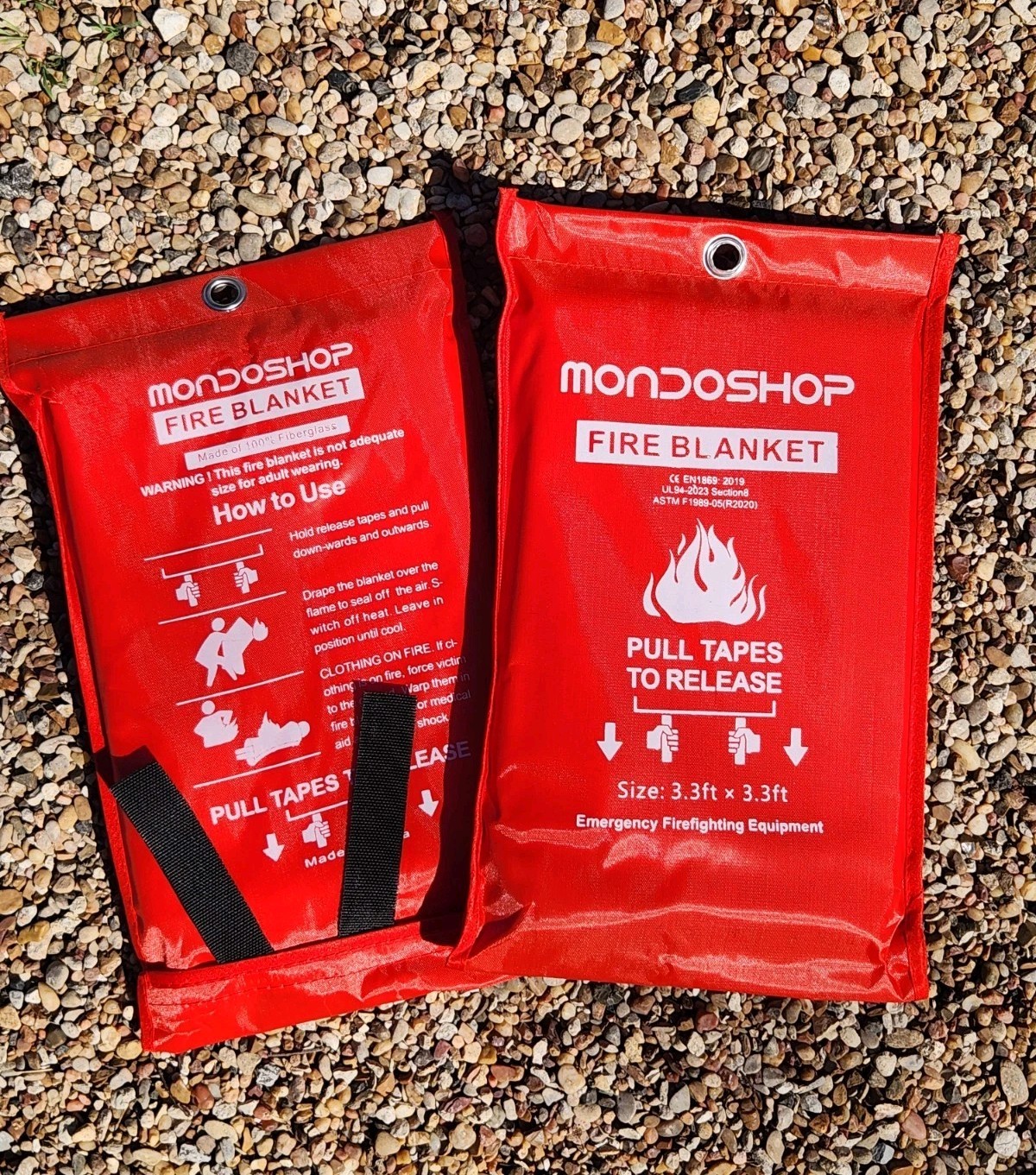 2 Pack Fire Blanket Fiberglass Emergency Home Retardant Prepared 3.3’x3.3′ 40×40