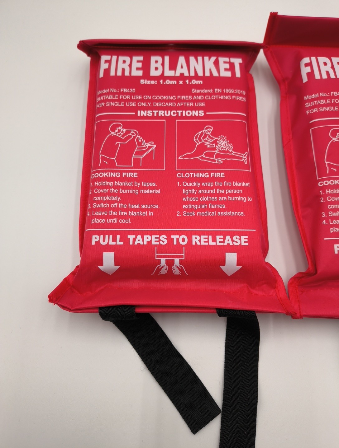 Fire Blanket High Heat Resistant Fire Safety Blanket 1x1m 2 pack