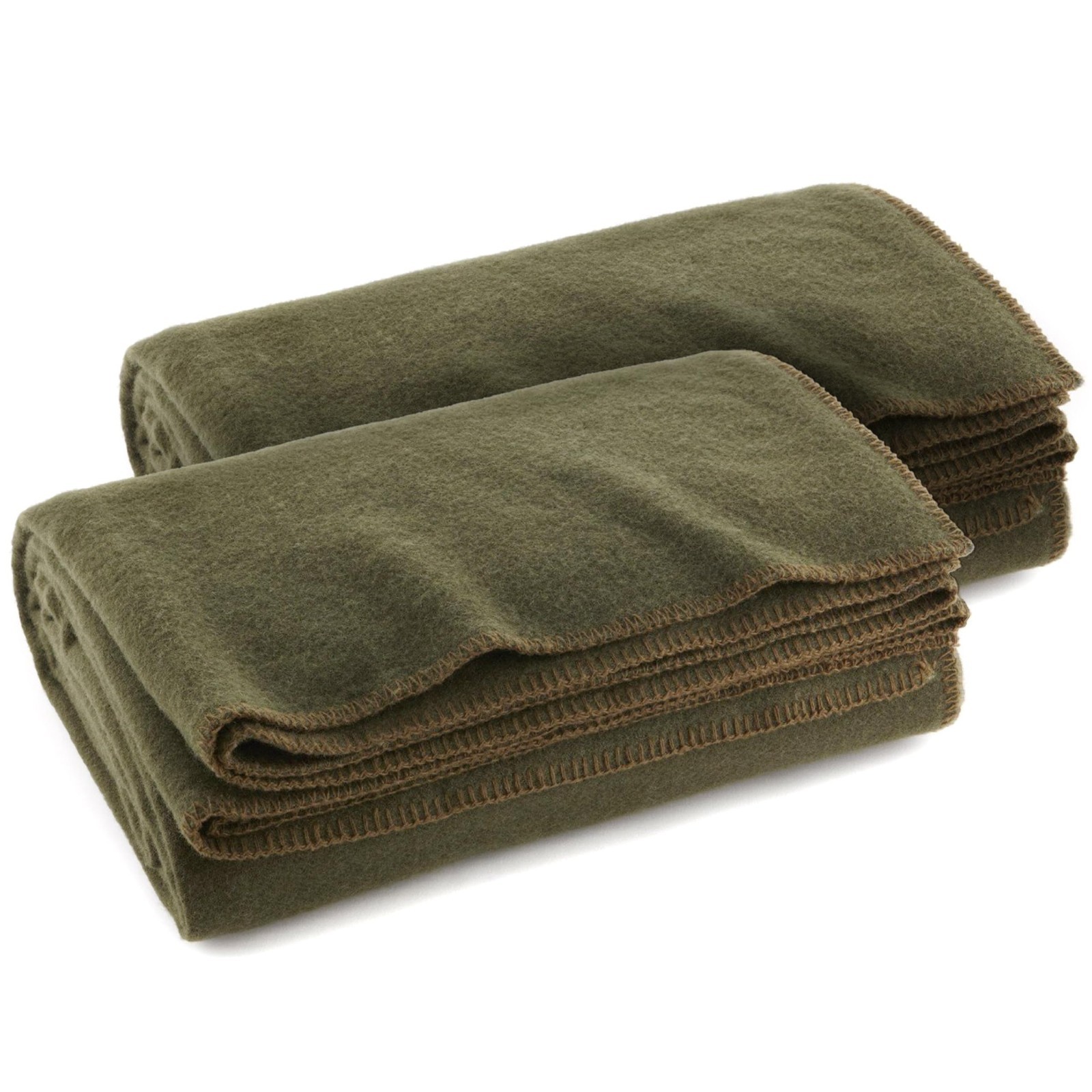 Warm Fire Retardant Survival Blanket 66″x90″ – Heavy-Duty Wool, 2 Pack – Camping