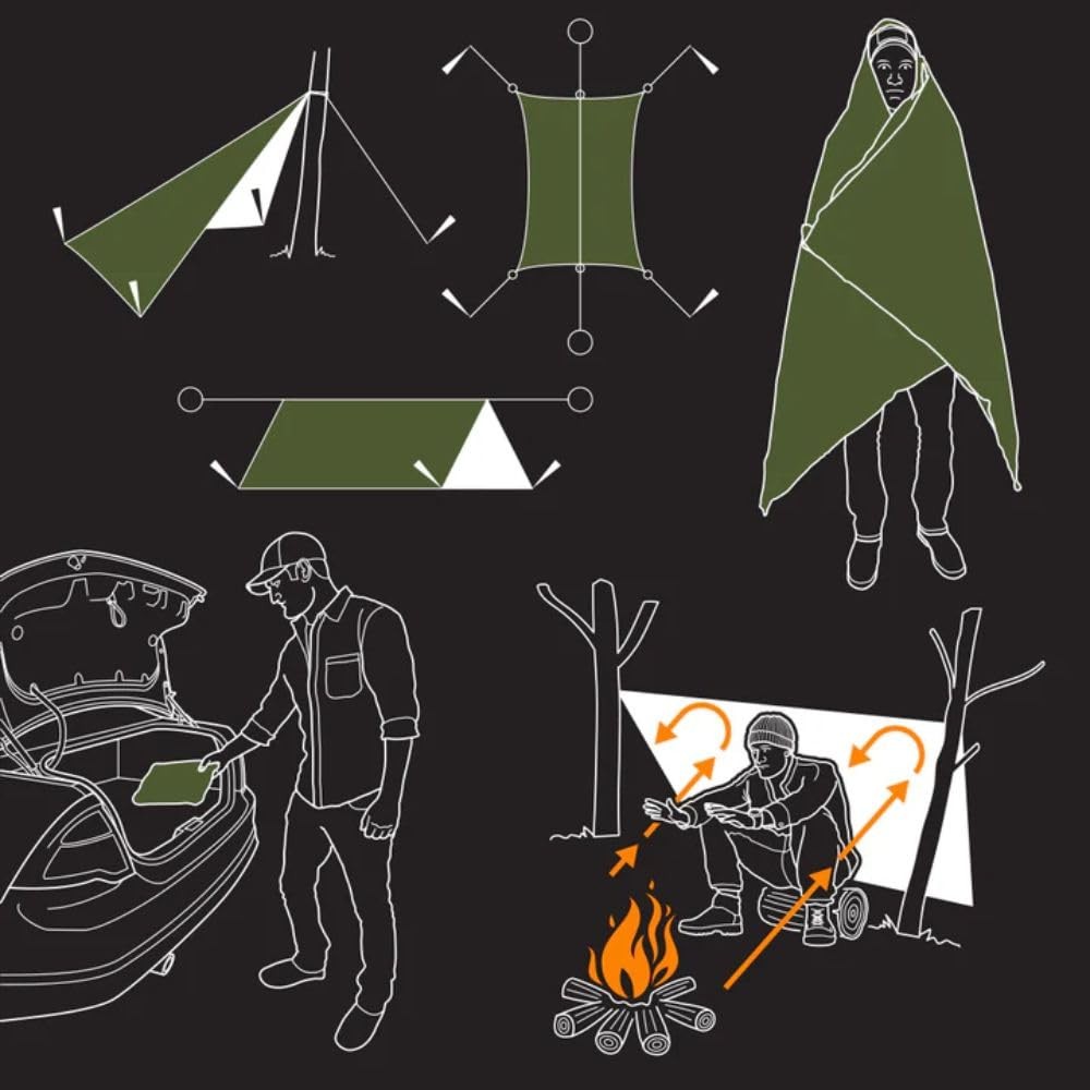 The Pathfinder School All Purpose Emergency Survival Blanket (OD Green)