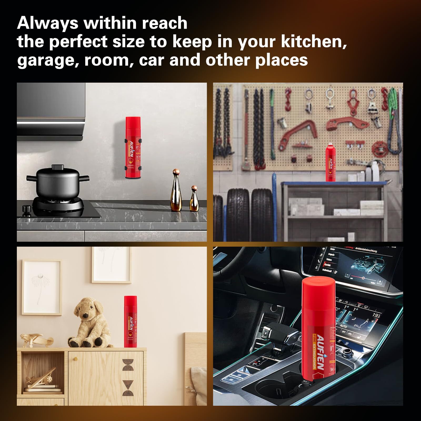 Aufien Fire Extinguisher for Home, Non-Toxic Fire Extinguishers for Vehicle,Kitc