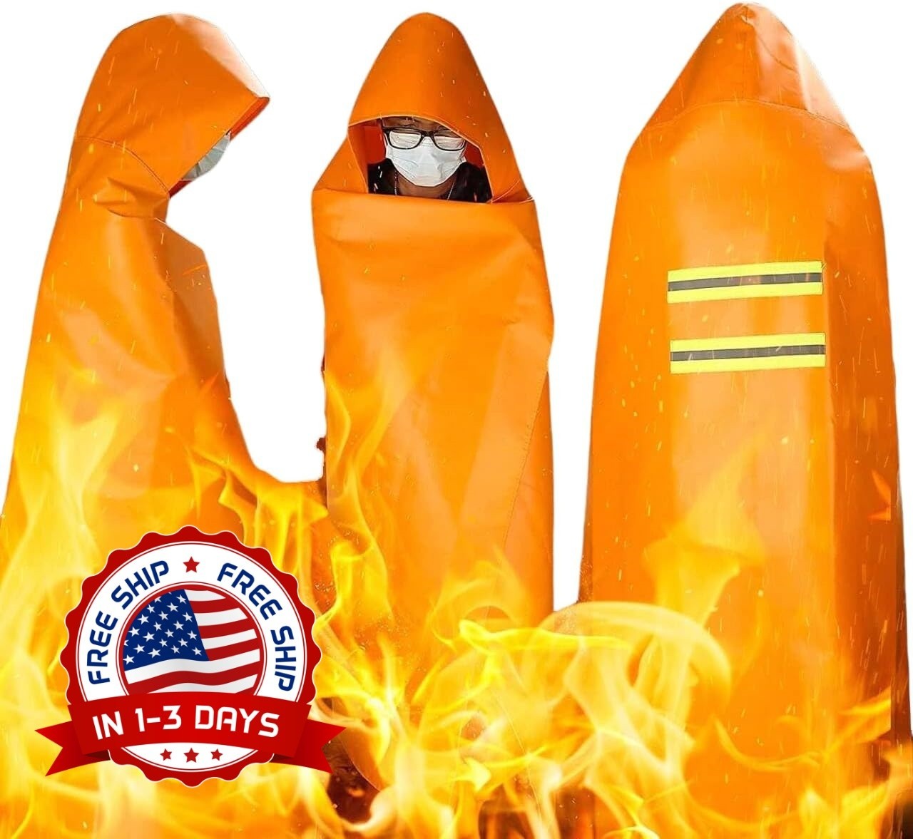 Traje de escape de protección contra incendios para casa, oficina y hogar, NUEVO