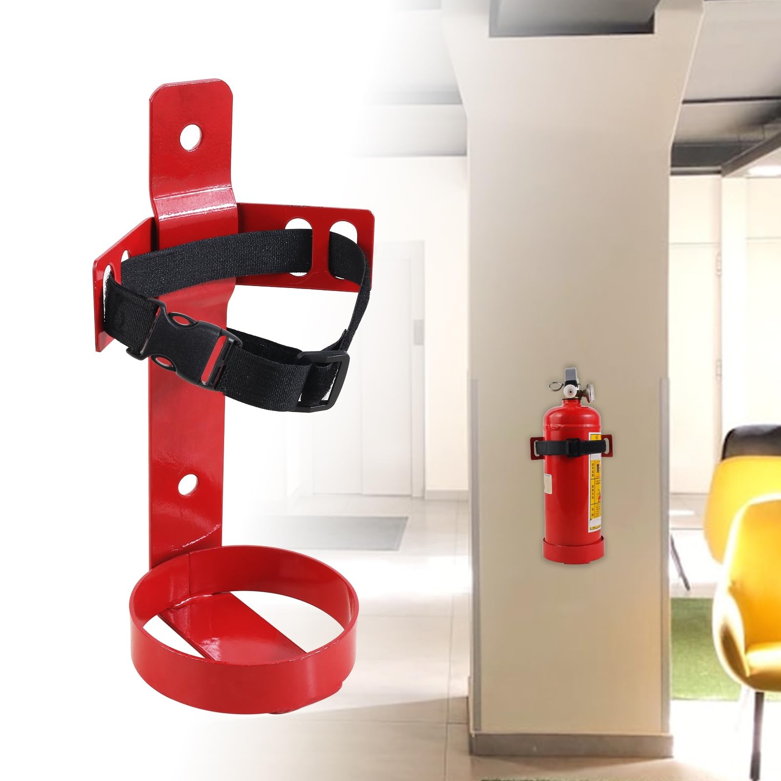 Fire Extinguisher Metal Bracket – Fire Extinguisher Mount – Wall Hanging Brac…