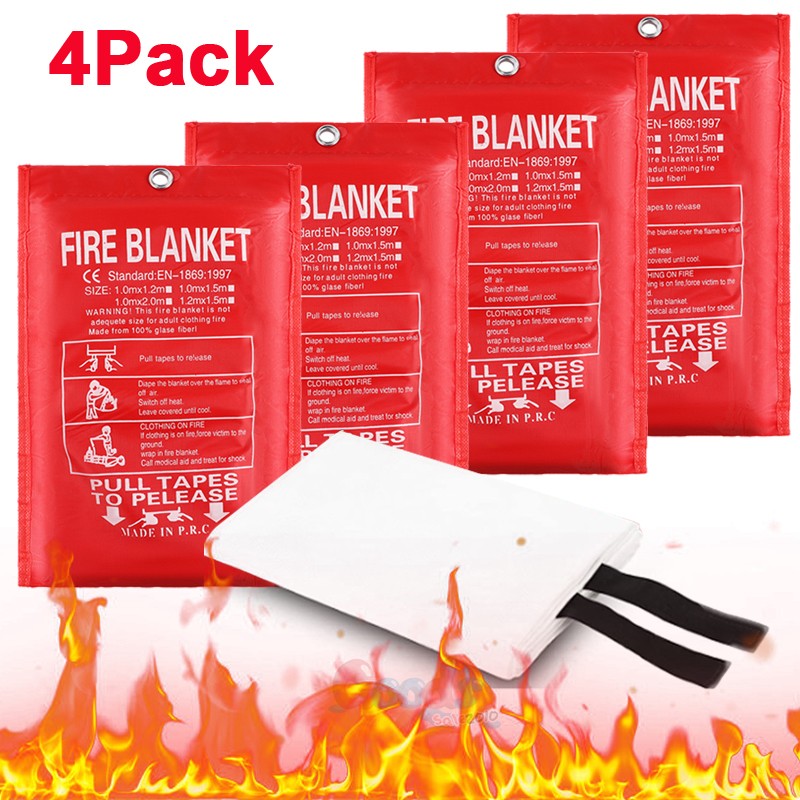 Bulks LARGE FIRE BLANKET Fiberglass Emergency Home Retardant Prepared 59”x59”