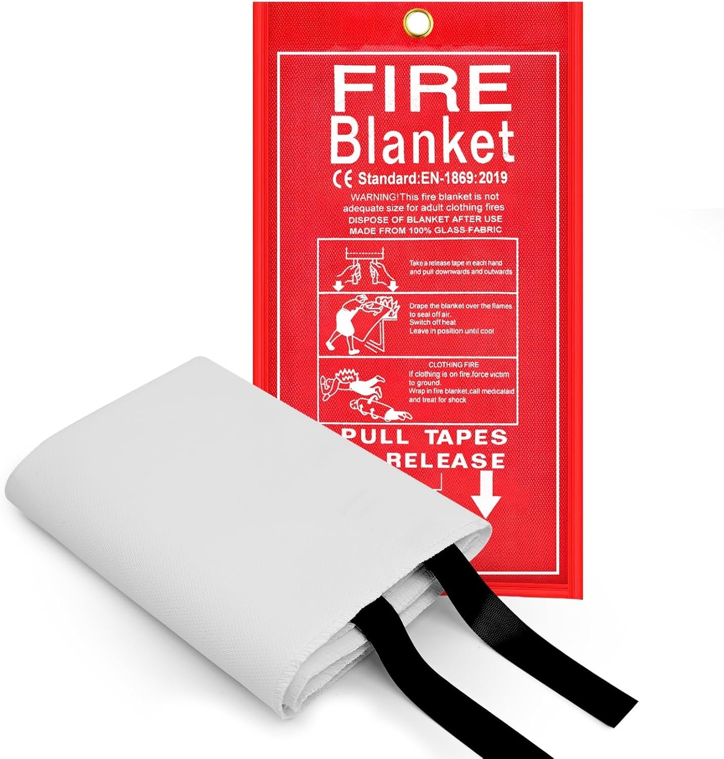 Fire Blanket Emergency for Home – 1 Pack/Size 1.0mx1.0m