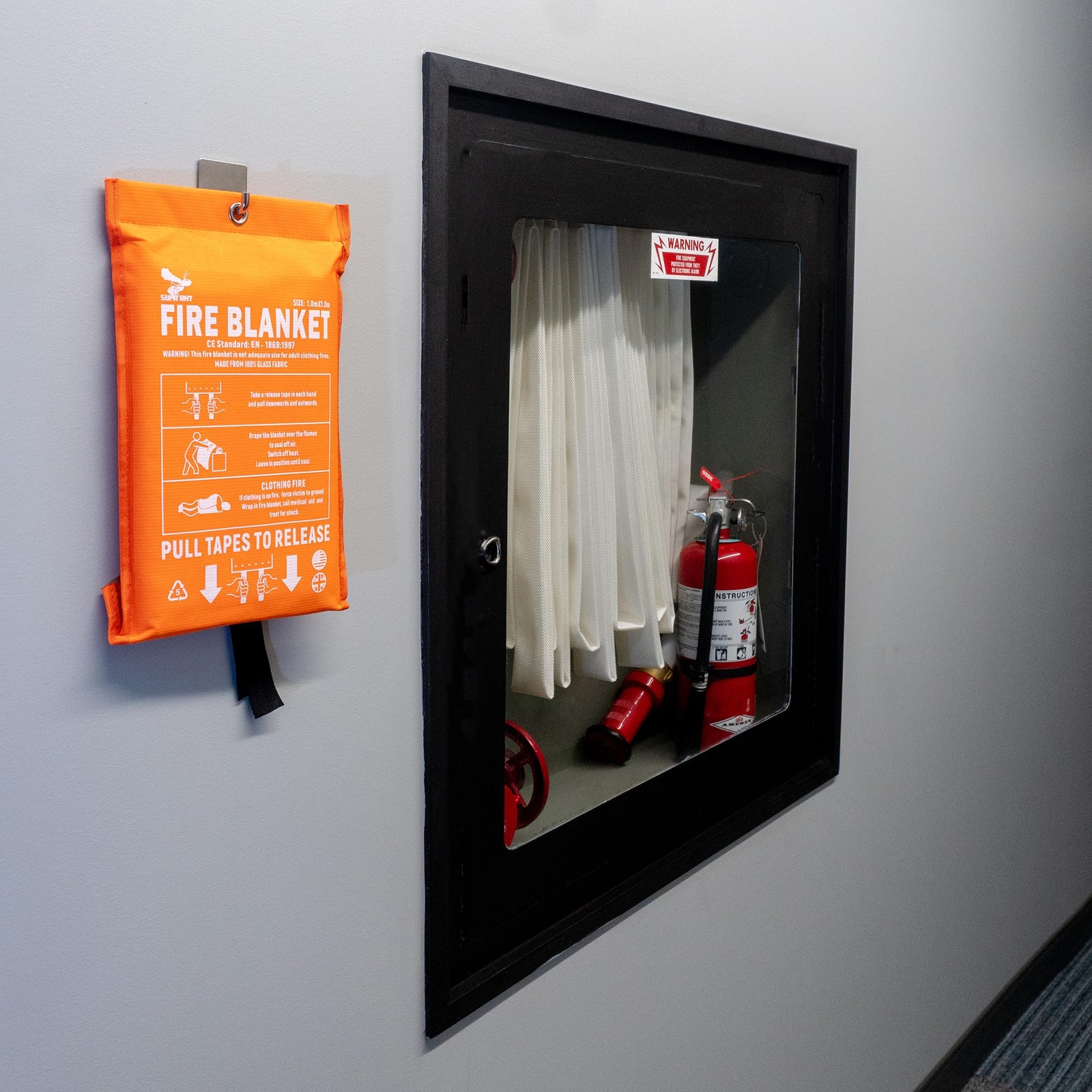 Supa Ant Emergency Fire Blanket for Home and Kitchen – 2 Pack 1500F High Visi…