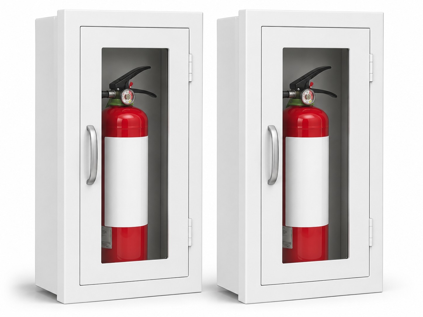 2 of Zonon Fire Extinguisher Cabinets Steel w/ Glass Door Model JAX-Zonon-1648