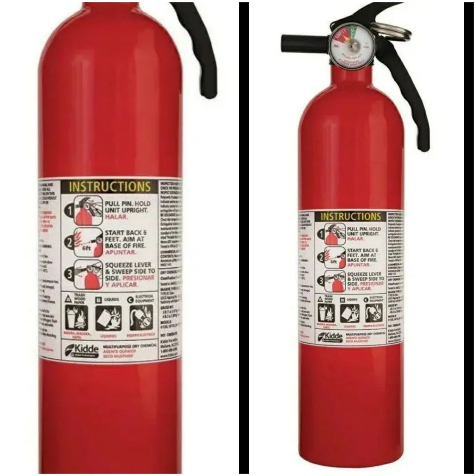 1x 1-A:10-B:C Commercial FIRE EXTINGUISHER Dry Powder Thermal Agent 21027416MTL