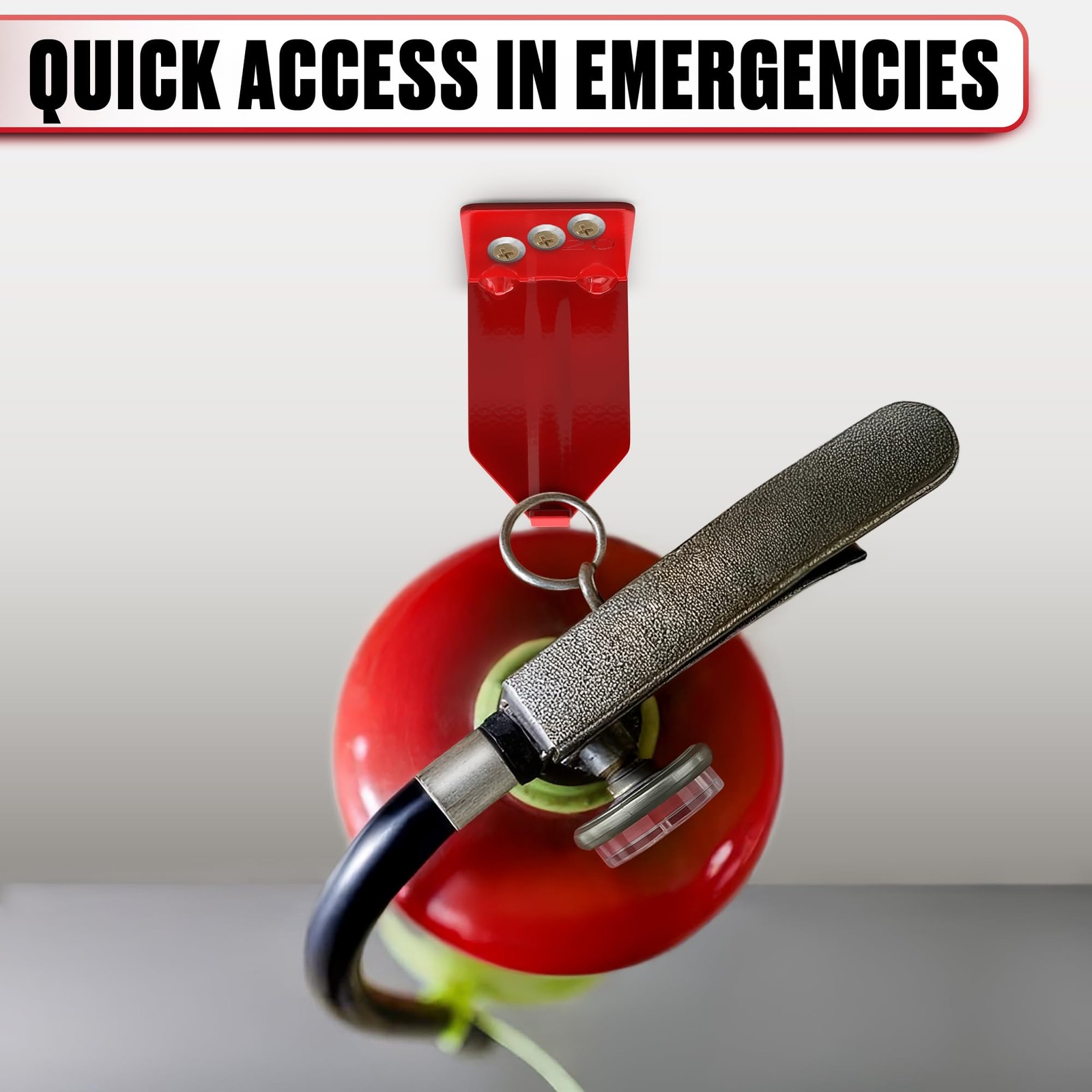 Fire Extinguisher Wall Mount Bracket Set 4 Pack Heavy Duty Hook Holder Kit