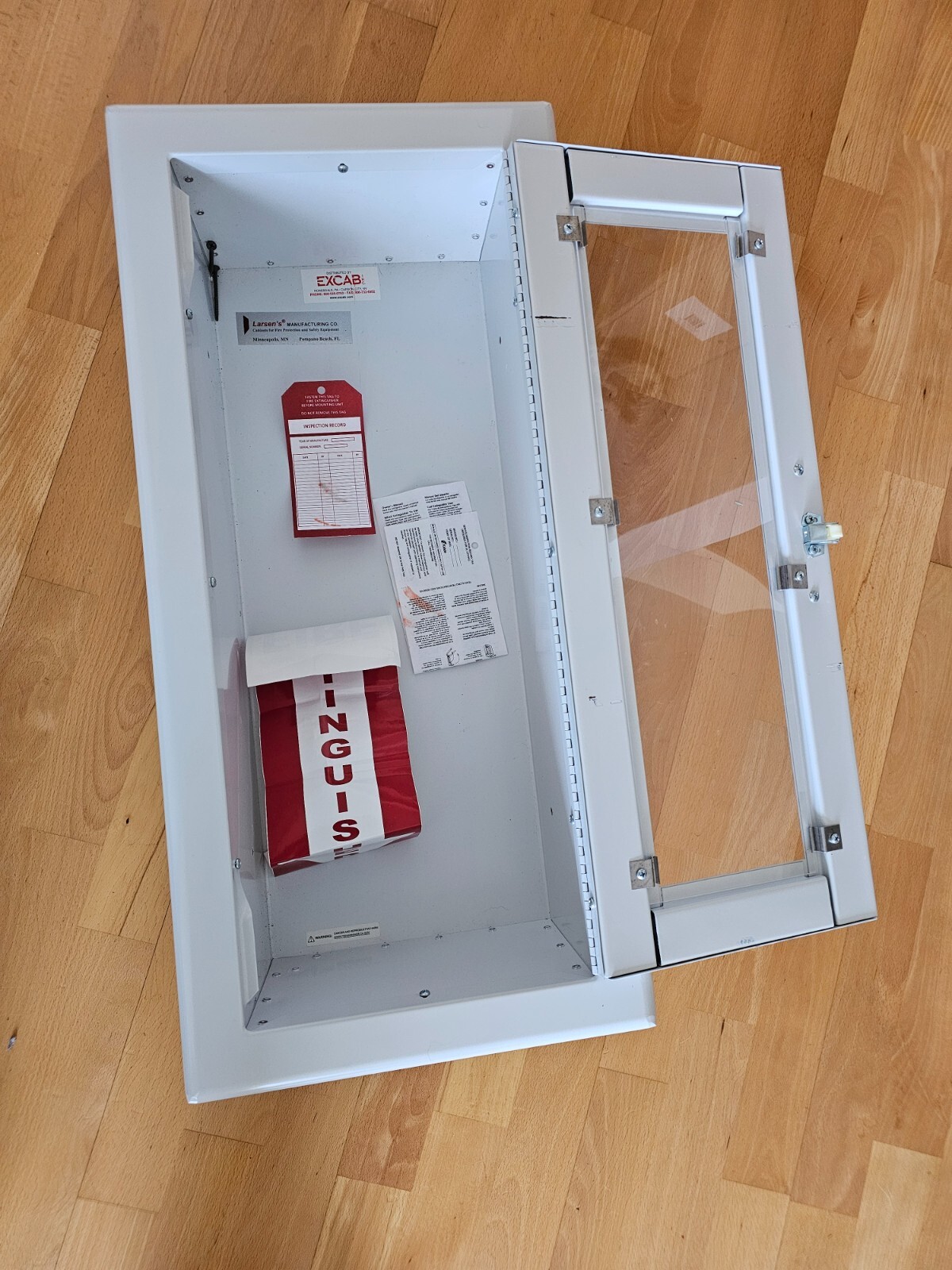 Larsen 2409-6R-FG Semi Recessed Fire Extinguisher Cabinet 5-10lb