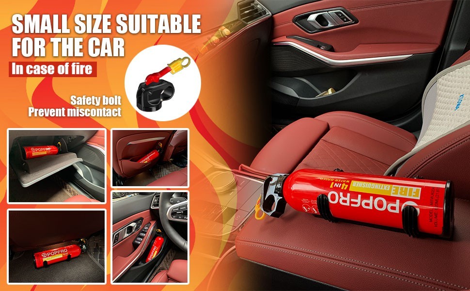 4 In1 Fire Extinguisher with Mount Fire Extinguishers for the House/Car/Kitchen