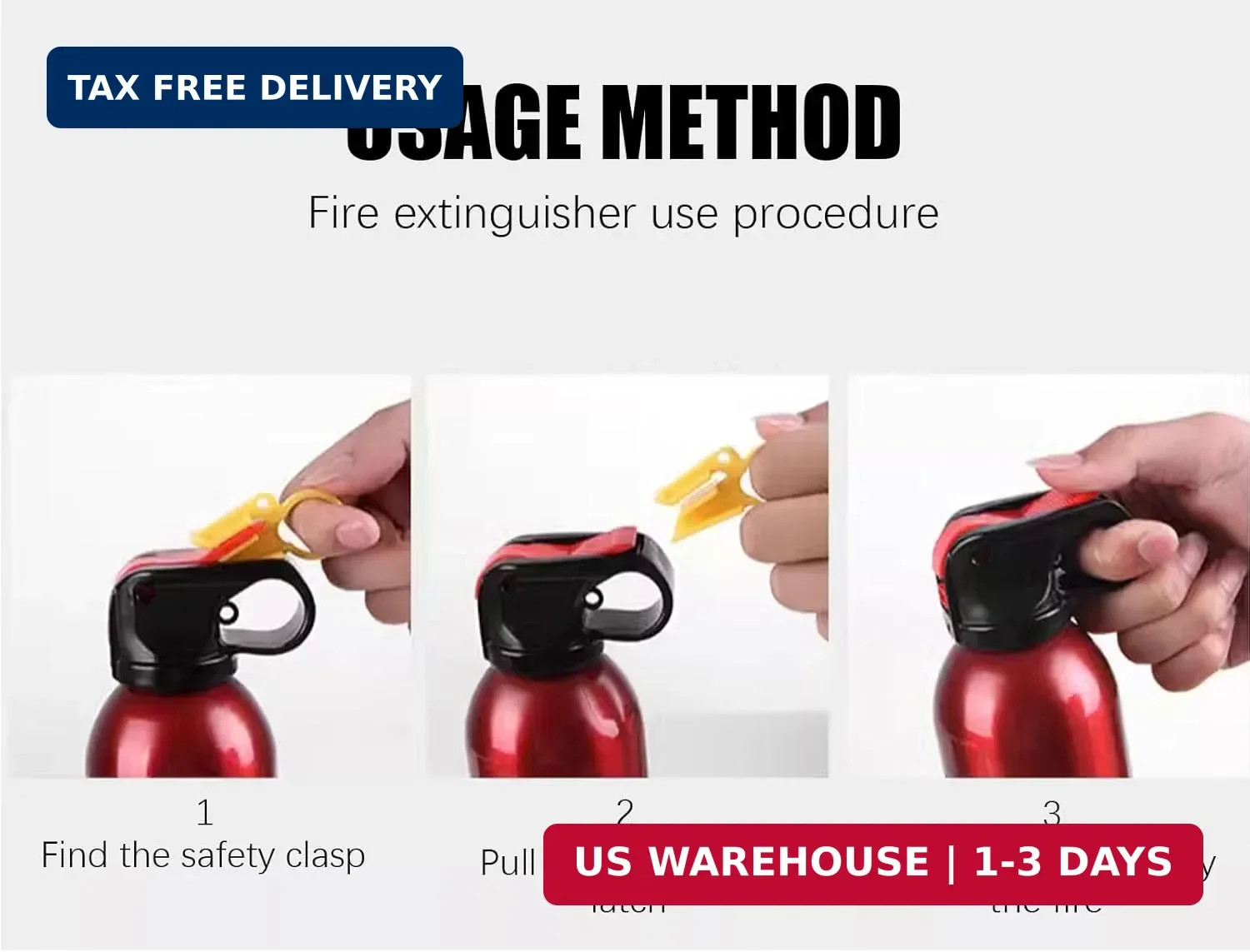 Portable Fire Extinguisher Small 4-in-1 Wall Mount Non-toxic Easy Clean