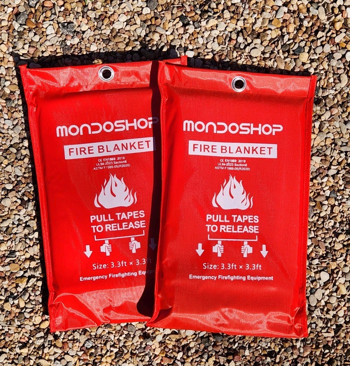 2 Pack Fire Blanket Fiberglass Emergency Home Retardant Prepared 3.3’x3.3′ 40×40