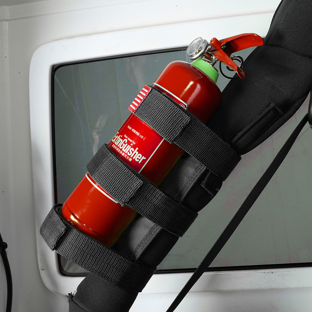 Car Roll Bar Fire Extinguisher Holder Mount Bracket for Jeep Wrangler TJ JKU JL