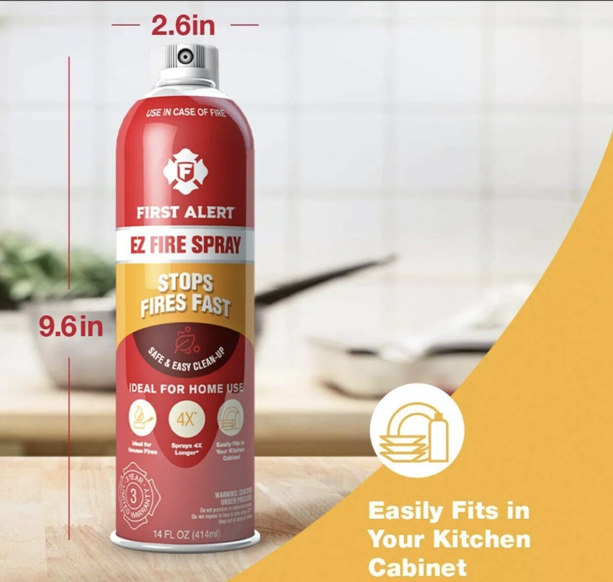 First Alert Fire Extinguisher | EZ Fire Spray Fire Extinguishing Aerosol Spra…