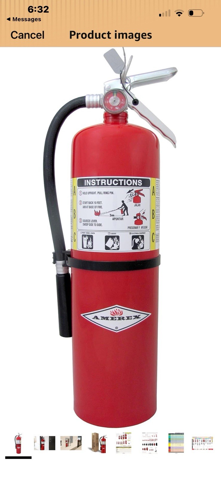 Amerex B456 10 lbs ABC Dry Chemical Fire Extinguisher with Wall Bracket