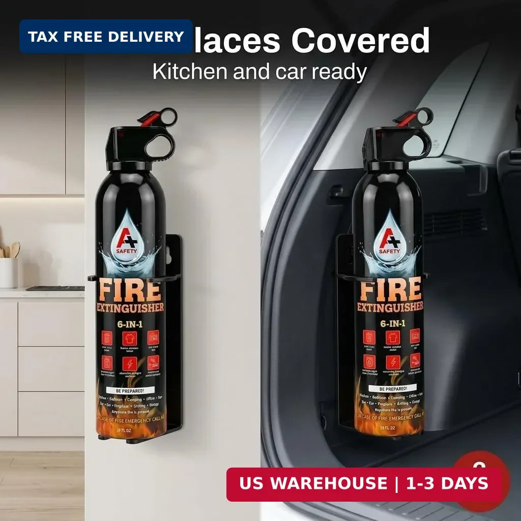 Emergency Fire Extinguisher (2-Pack) – Portable & Compact for Home, Car, Kitchen
