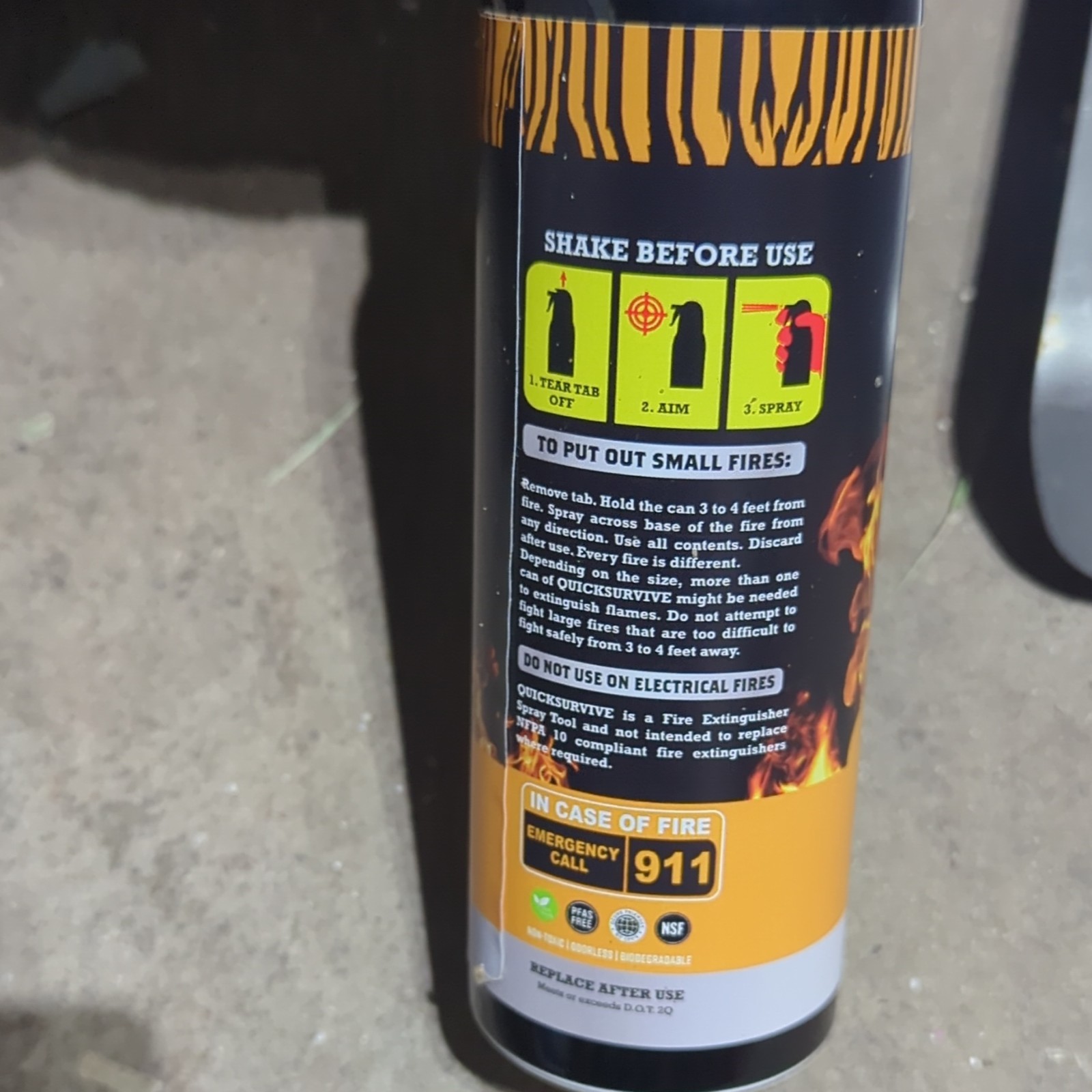 2 of QuickSurvive Multi-Purpose Fire Fighting Foam Spray Fire Extinguisher