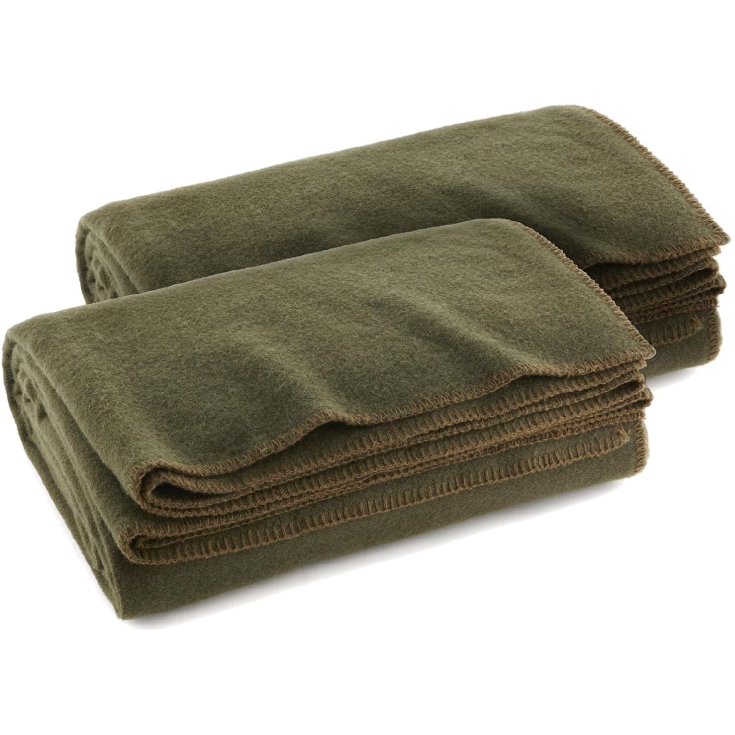 Military-Style Warm Olive Green Blanket 66″ x 90″ – Ideal for Camping & Travel